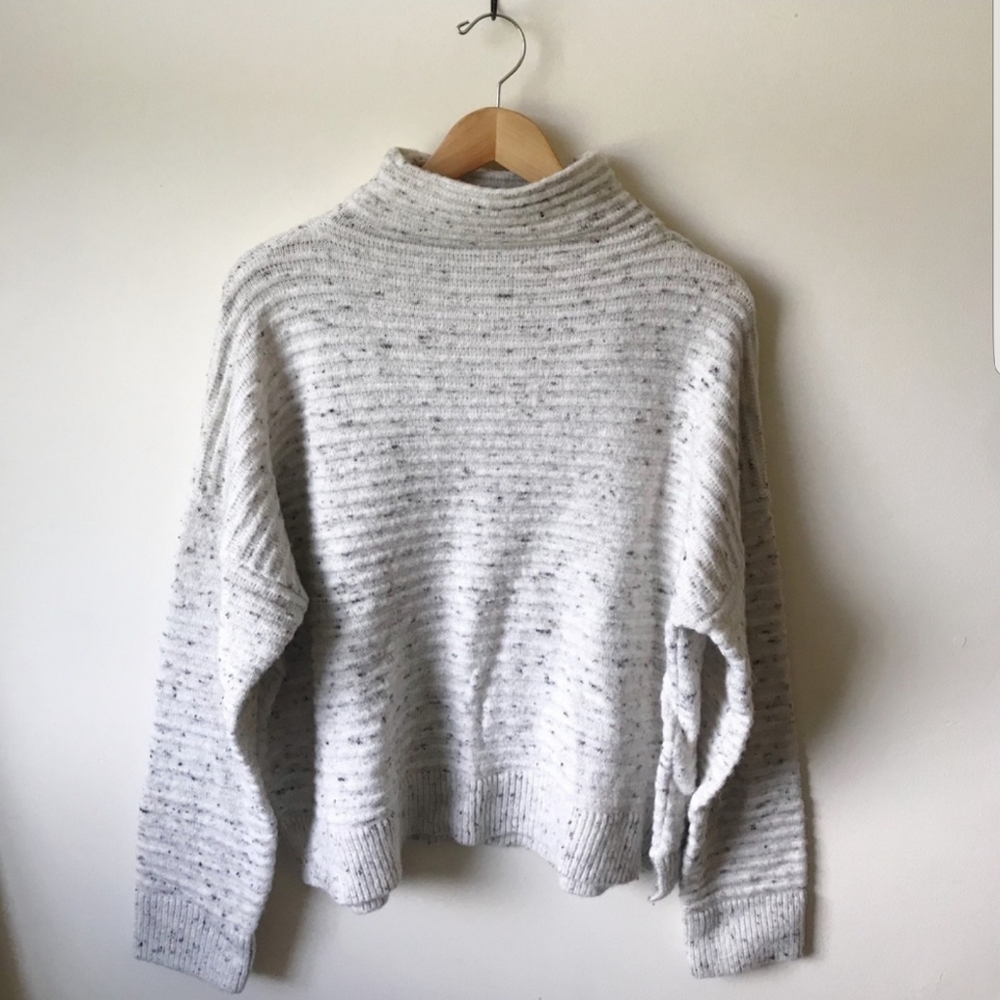 Madewell Belmont mock neck speckled sweater
